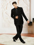 Men's Black Jacquard Blazer